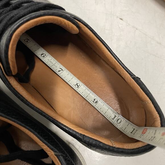 Beckett Simonon Shoes Trainers Black Pebbled Leather Men’s 9.5 Sneakers - Picture 9 of 10